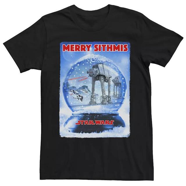 Mens Star Wars Merry Sithmas AT-AT Snow Globe Tee Product Image