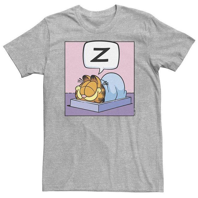 Big & Tall Garfield Sleep Time Poster Tee, Mens Athletic Grey Product Image