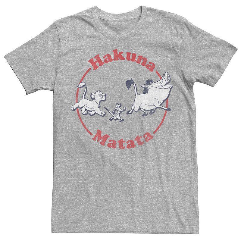 Disneys The Lion King Mens Hakuna Matata Character Strut Tee Athletic Grey Product Image