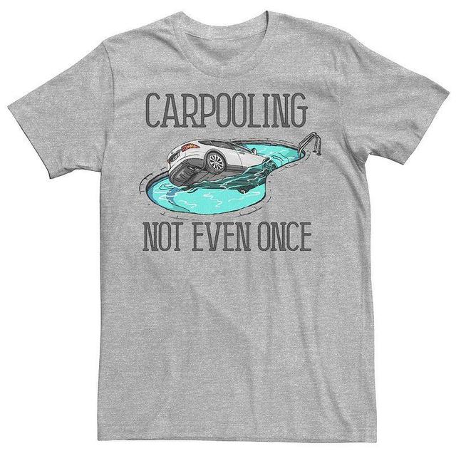 Mens Carpooling Graphic Tee Athletic Grey Product Image