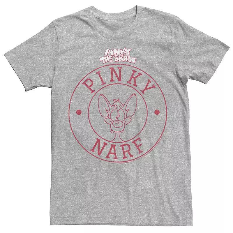 Mens Pinky And The Brain Pinky Narf Logo Tee Athletic Grey Product Image