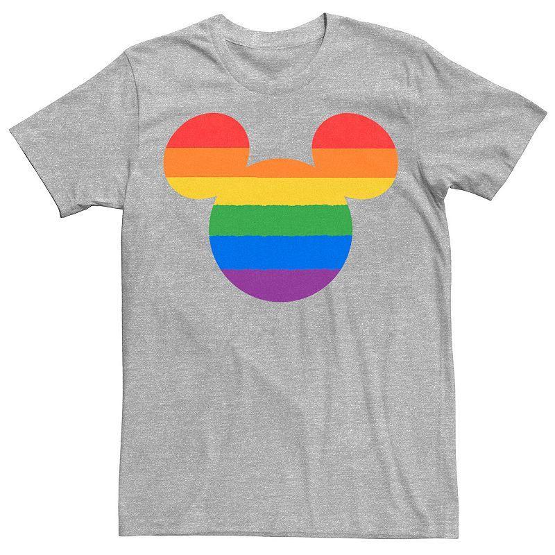 Disneys Mickey Mouse Mickey And Friends Pride Rainbow Fill Mens Tee Athletic Grey Product Image