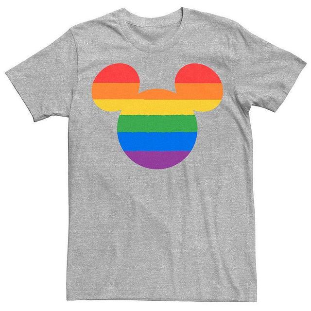 Mens Disney Mickey Mouse Mickey And Friends Pride Rainbow Fill Tee Athletic Grey Product Image