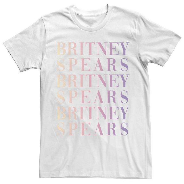 Mens Britney Spears Gradient Name Word Stack Tee Product Image