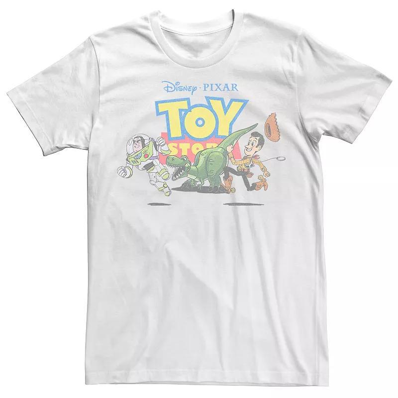 Disney / Pixars Toy Story Woody, Rex & Buzz Lightyear Mens Four Vintage Run Tee Product Image