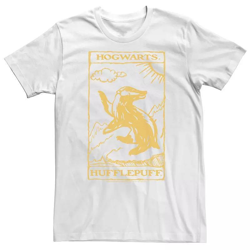 Big & Tall Harry Potter Hufflepuff Vintage Poster Tee, Mens Product Image