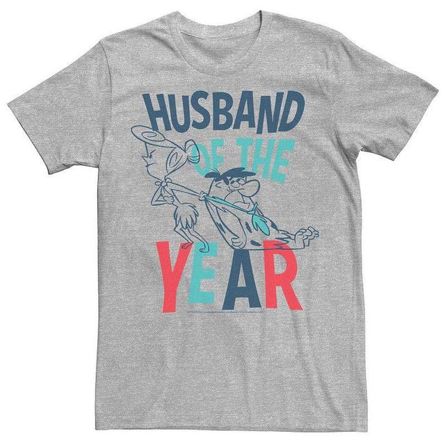 Mens The Flintstones Fred Husband Of The Year Tee Athletic Grey Product Image