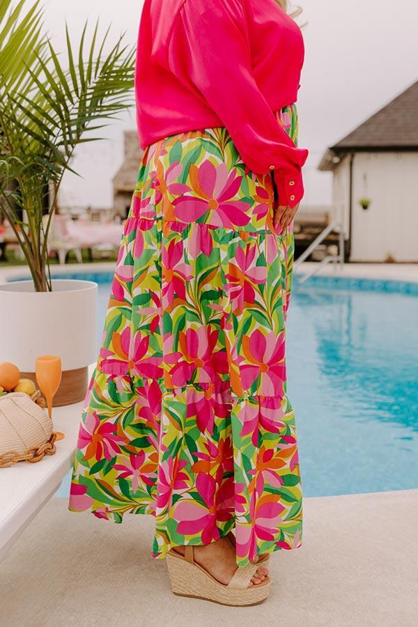 Breezy Beachfront Maxi Skirt Curves Product Image