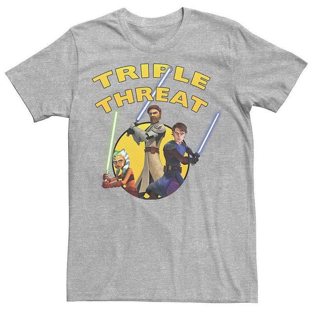 Mens Star Wars: Clone Wars Group Shot Triple Threat Tee Product Image