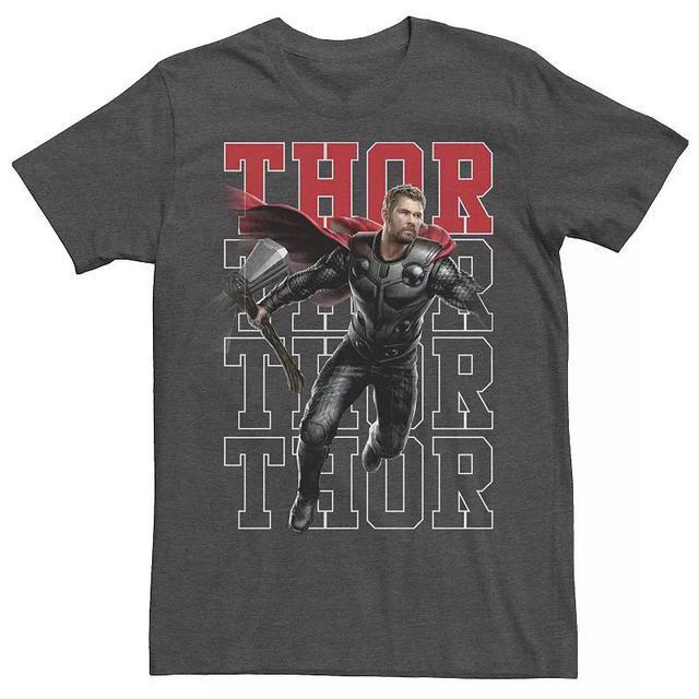 Mens Marvel Avengers: Endgame Thor Pose Tee Grey Heather Product Image