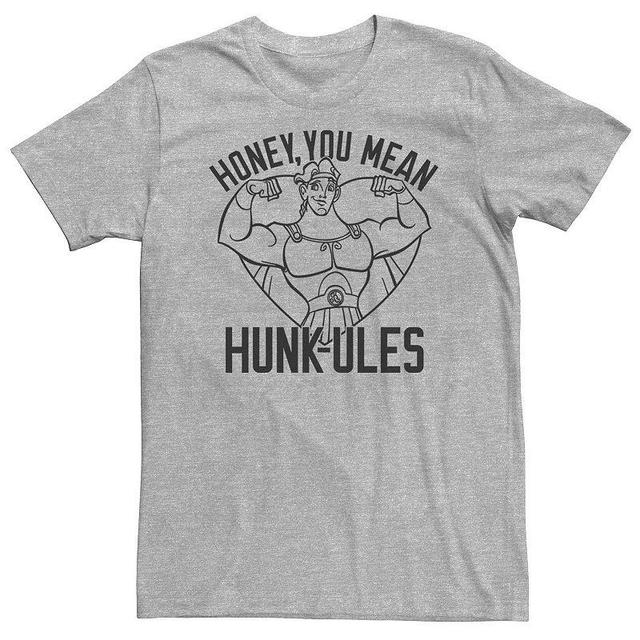 Big & Tall Disney Hercules Honey You Mean Hunk-ules Portrait Tee, Mens Athletic Grey Product Image