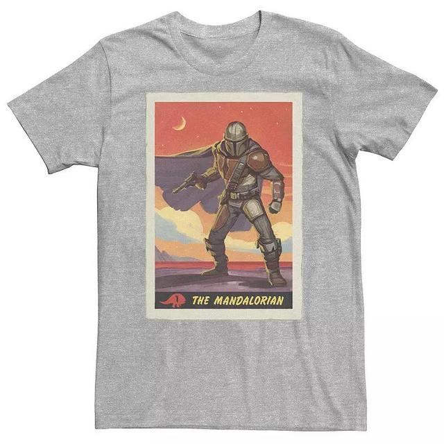 Big & Tall Star Wars The Mandalorian Trading Card Tee, Mens Athletic Grey Product Image