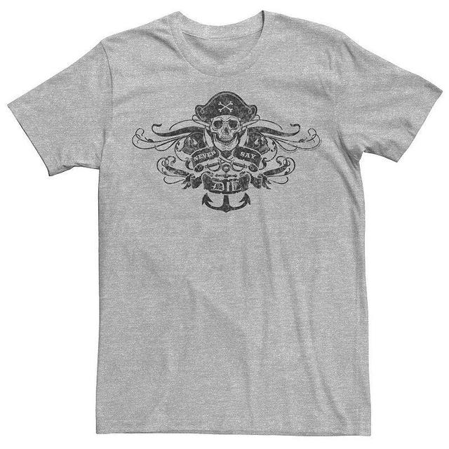 Mens The Goonies Never Say Die Pirate Tee Athletic Grey Product Image