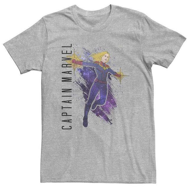 Big & Tall Marvel Avengers Endgame Captain Marvel Galaxy Paint Tee, Mens Med Grey Product Image