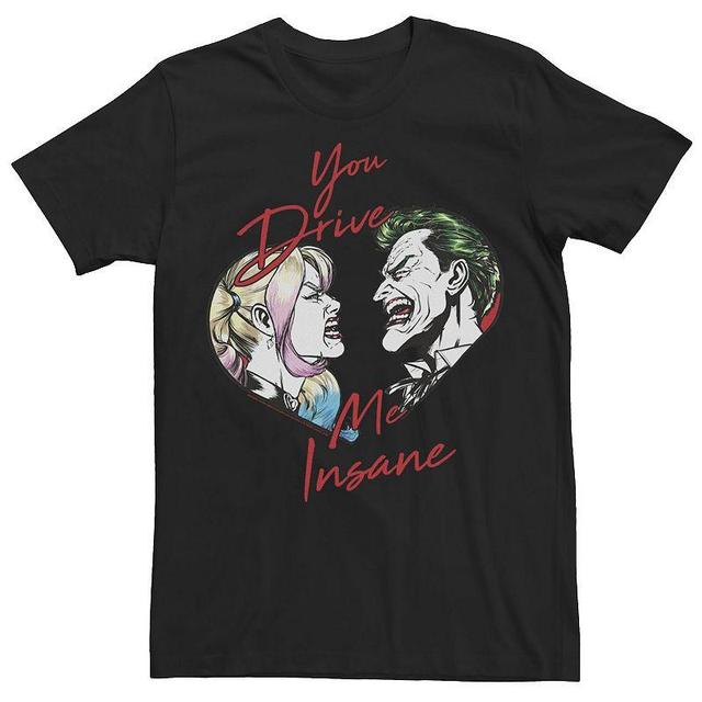 Mens Batman Joker Harley Quinn Drive Me Insane Tee Product Image