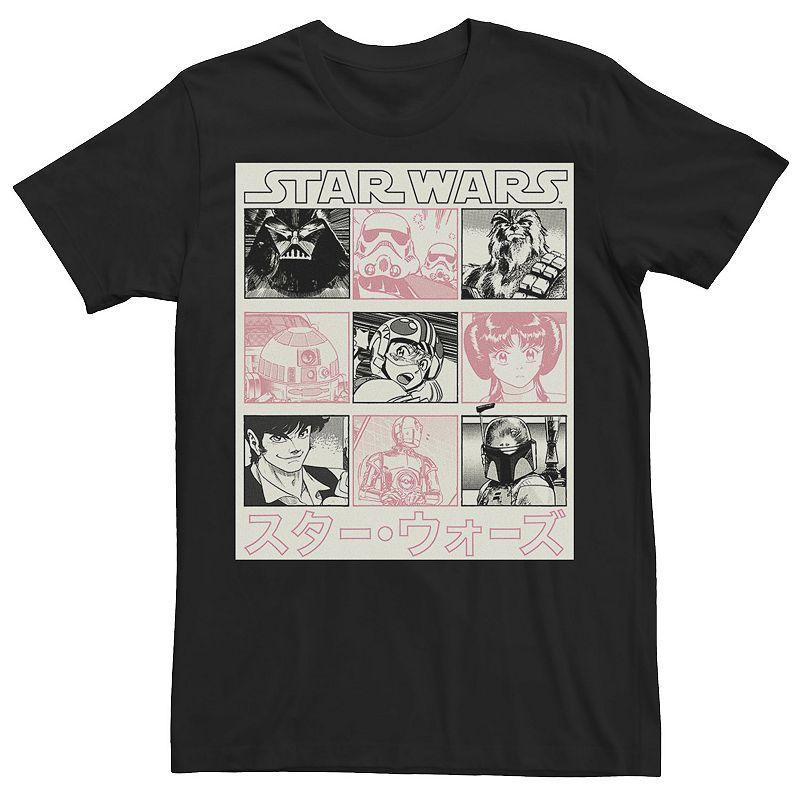 Mens Star Wars Manga Style Comic Panels Tee Product Image