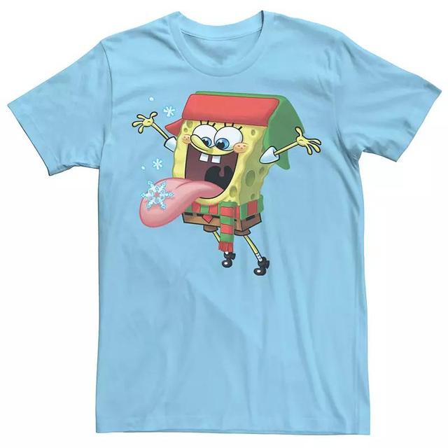 Mens Spongebob Squarepants Snowflake Holiday Tee Product Image