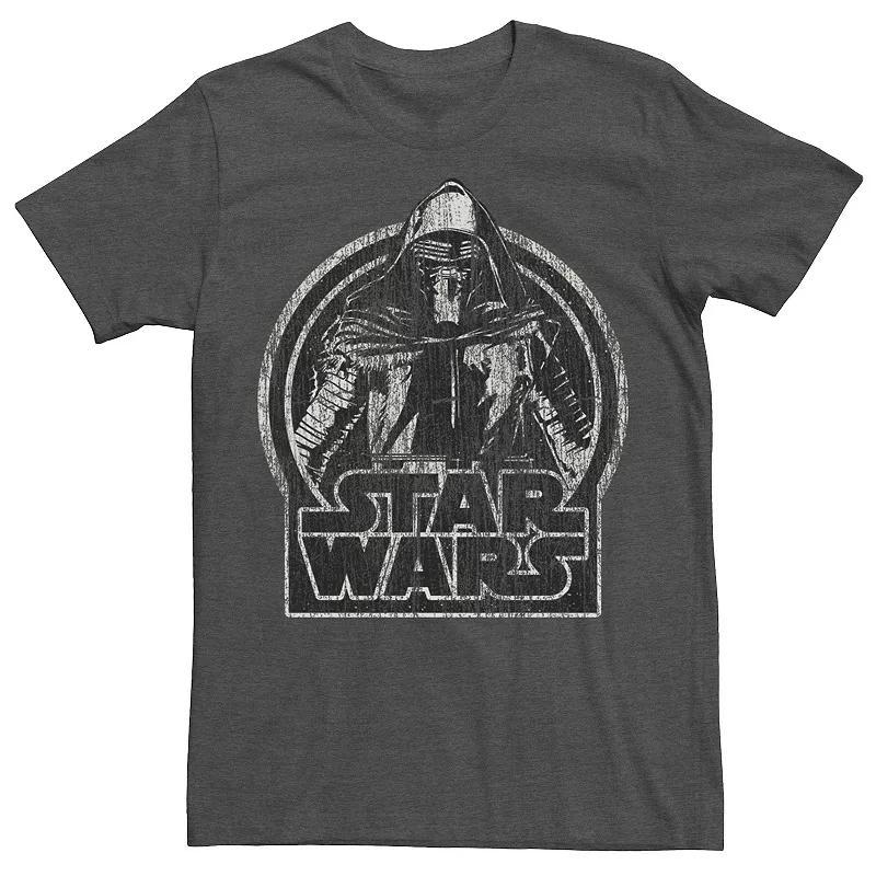 Mens Star Wars The Force Awakens Kylo Ren Distressed Portrait Graphic Tee Grey Heather Product Image