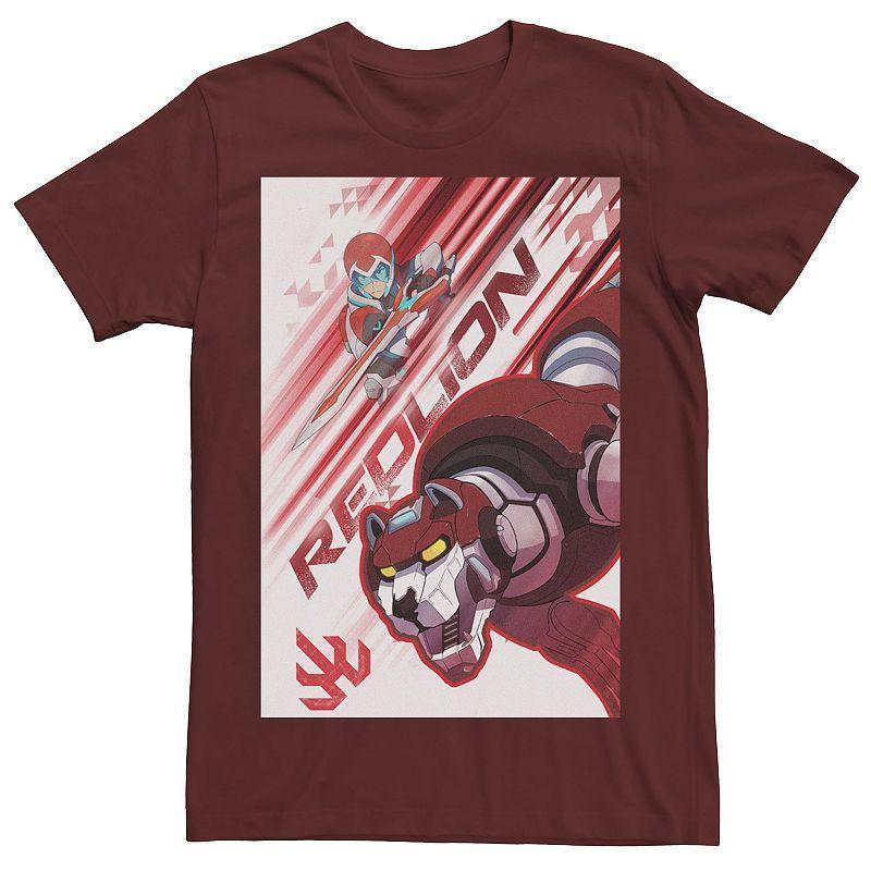 Mens Voltron Legendary Defender Red Lion Poster Graphic Tee Product Image