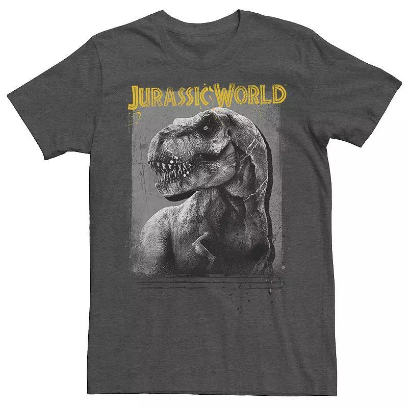 Men's Jurassic World T-Rex Profile Shading Tee, Size: Medium, Navy Grey Product Image