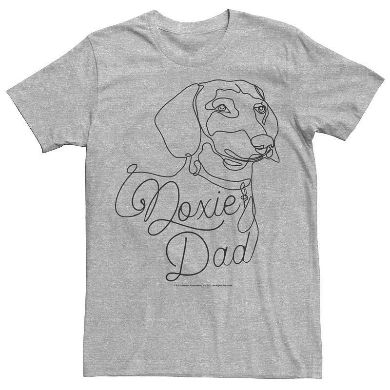 Big & Tall Doxie Dad Dachsund Dog Lover Graphic Tee, Mens Athletic Grey Product Image