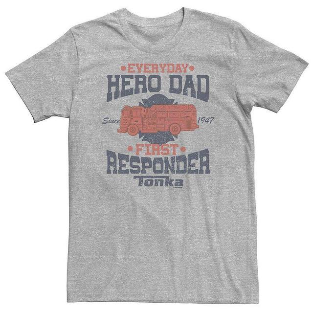 Big & Tall Tonka Everyday Hero Dad First Responder Tee, Mens Athletic Grey Product Image