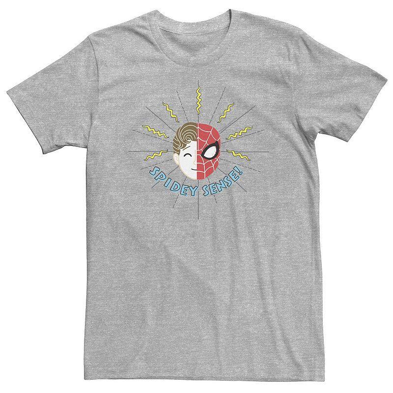 Big & Tall Marvel Spider-Man Far From Home Spidey Sense Portrait Tee, Mens Athletic Grey Product Image