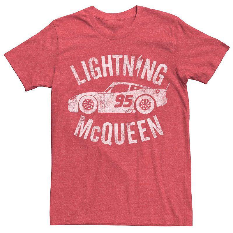 Mens Disney Pixar Cars 3 Lightning McQueen Poster Graphic Tee Grey Product Image