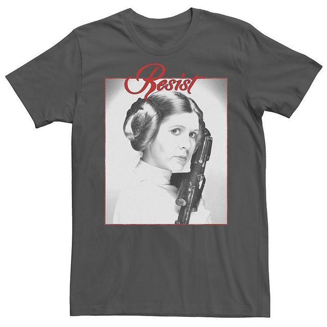 Mens Star Wars Resist Princess Leia Tee Grey Product Image