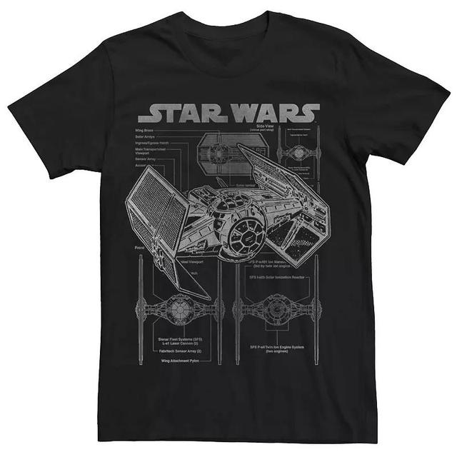 Mens Star Wars Schematics Graphic Tee Product Image