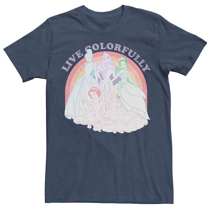 Adult Disney Princess Pride Live Colorfully Rainbow Portrait Tee, Mens Product Image