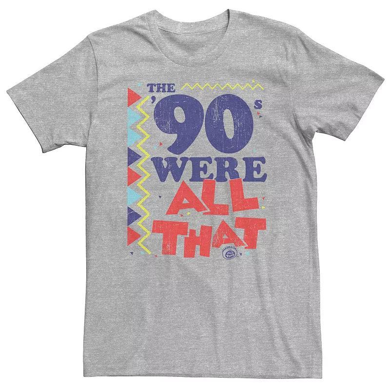 Big & Tall Nickelodeon All That The Nineties Were Retro Poster Tee, Mens Athletic Grey Product Image