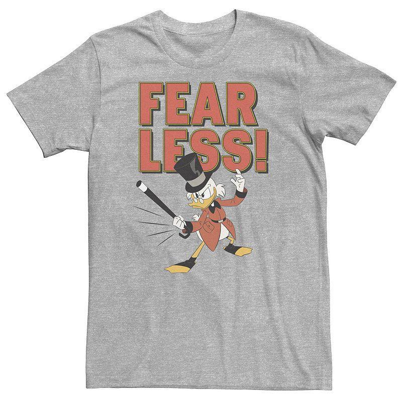 Big & Tall Disney DuckTales Scrooge McDuck Fear Less Tee, Mens Athletic Grey Product Image