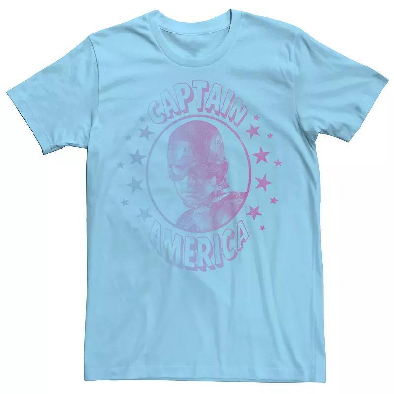 Mens Disney Vintage Cinderella Outline Pocket Tee Light Blue Product Image