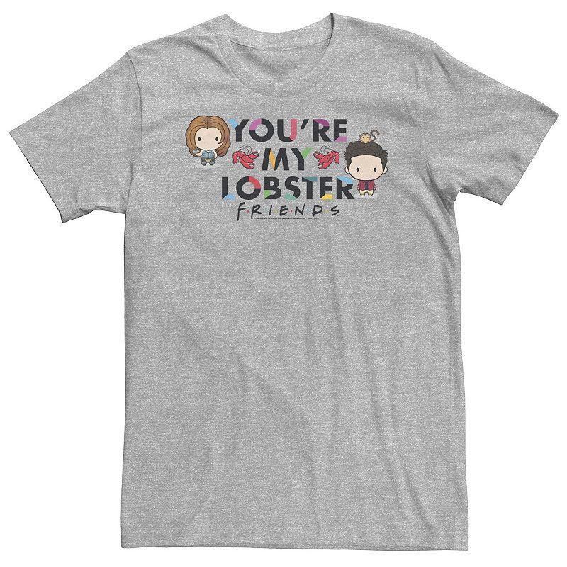 Big & Tall Friends Chibi Youre My Lobster Tee, Mens Athletic Grey Product Image