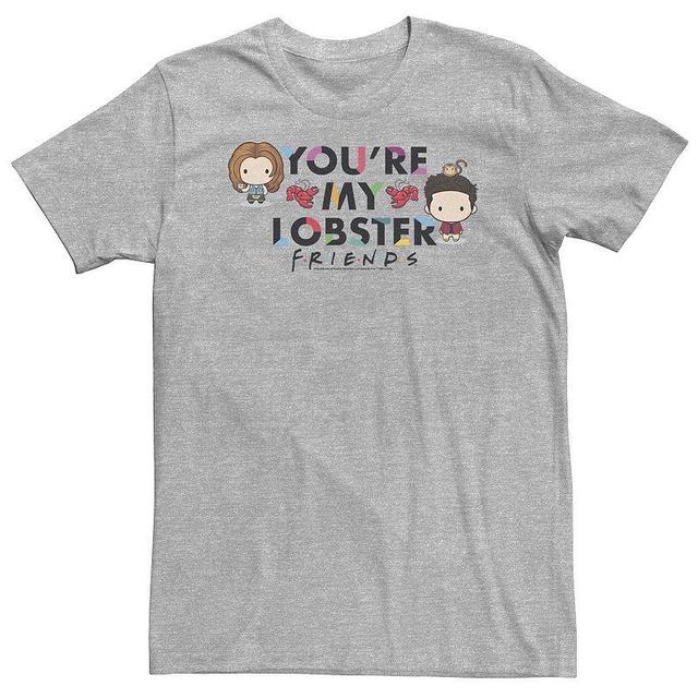 Big & Tall Friends Chibi Youre My Lobster Tee, Mens Athletic Grey Product Image