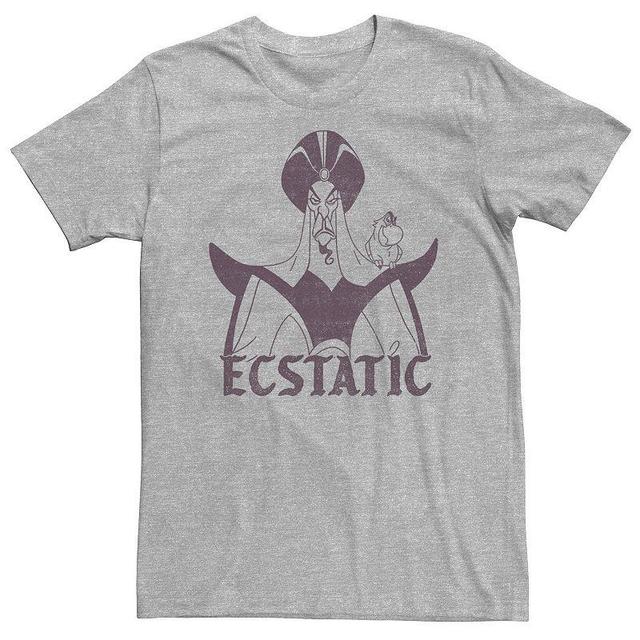 Disneys Aladdin Jafar & Iago Big & Tall Ecstatic Look Tee, Mens Athletic Grey Product Image