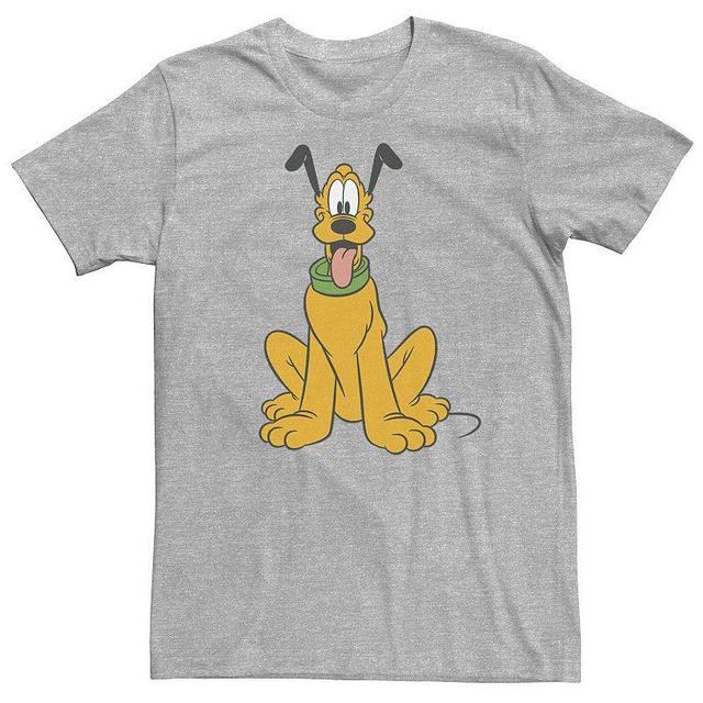 Big & Tall Disney Mickey Mouse Pluto The Dog Portrait Tee, Mens Athletic Grey Product Image