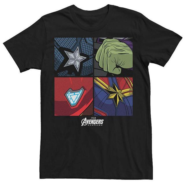 Mens Marvel Avengers Emblem Portrait Panels Graphic Tee Product Image