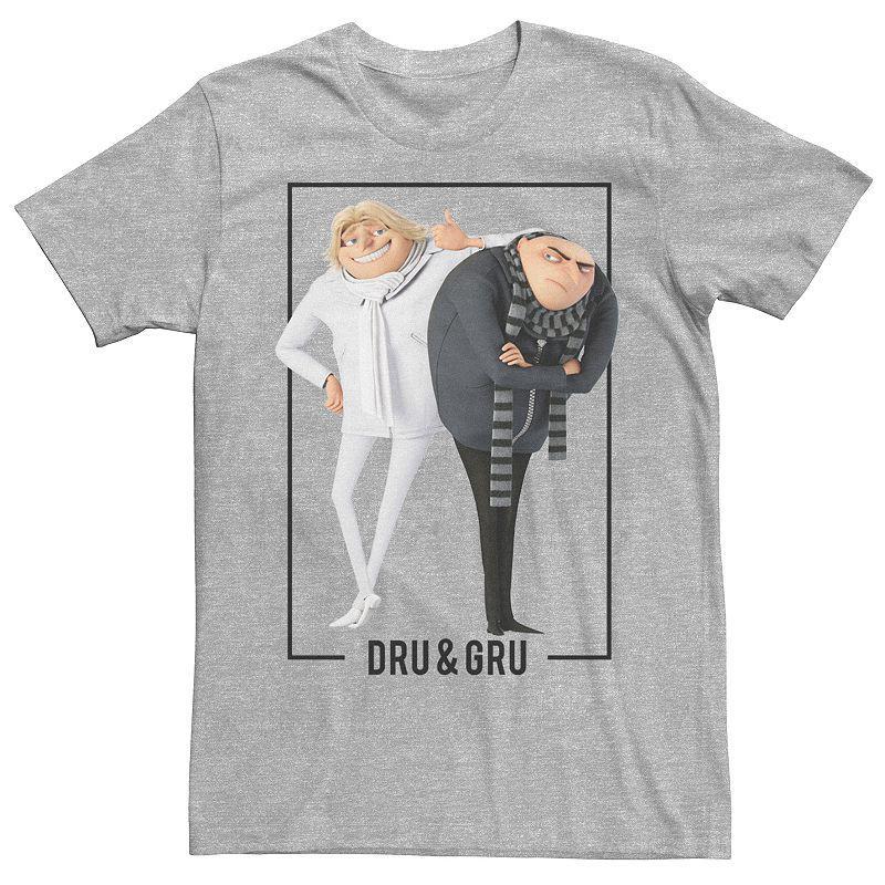 Mens Despicable Me Dru & Gru Tee Athletic Grey Product Image