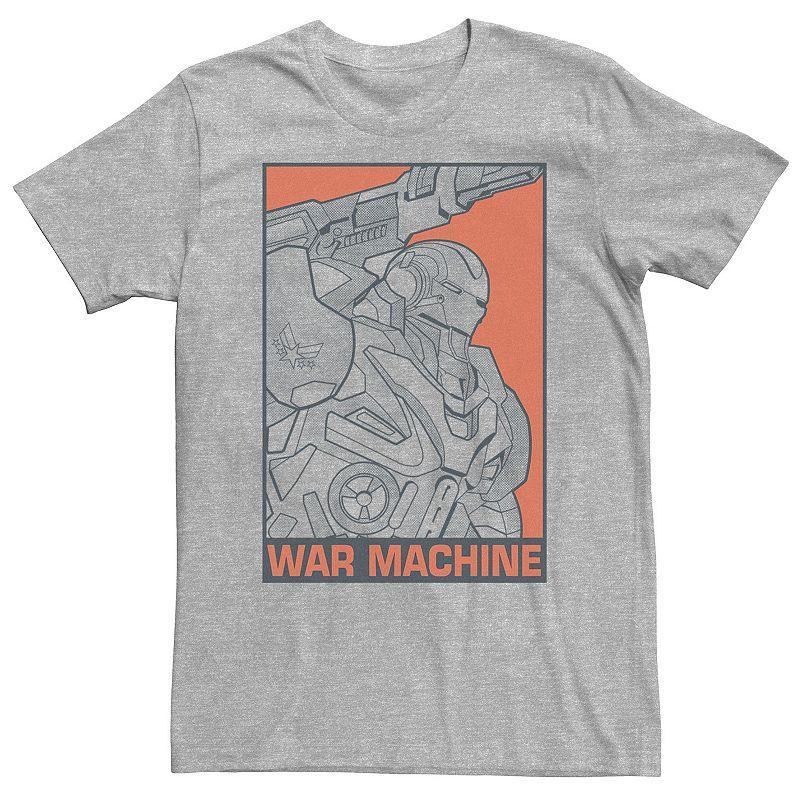 Big & Tall Marvel Avengers Endgame War Machine Pop Art Tee, Mens, Size: XL Tall, Med Grey Product Image