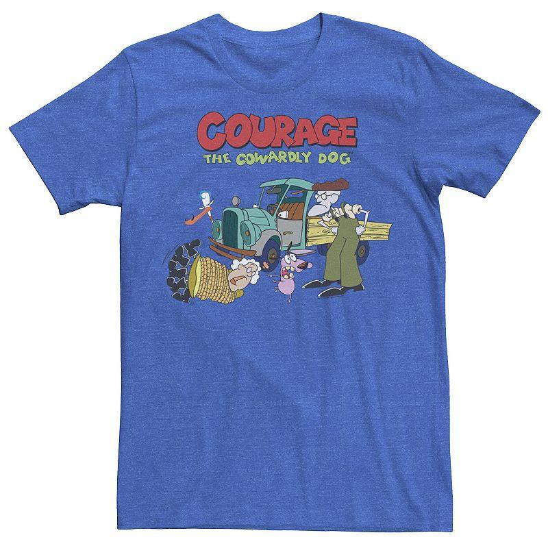 Mens Courage The Cowardly Dog Scene Logo Tee Grey Product Image