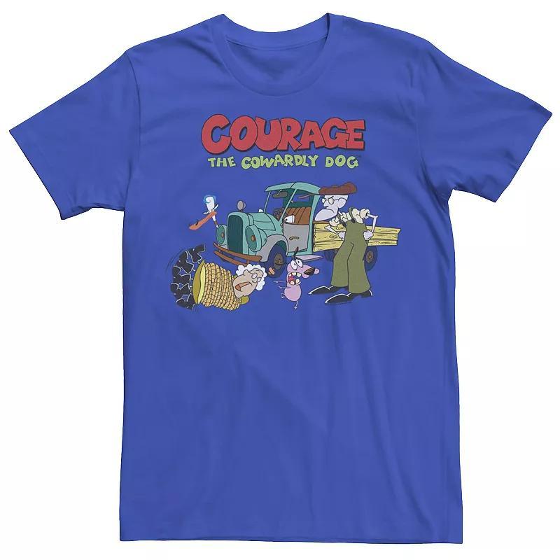 Mens Courage The Cowardly Dog Scene Logo Tee Grey Product Image