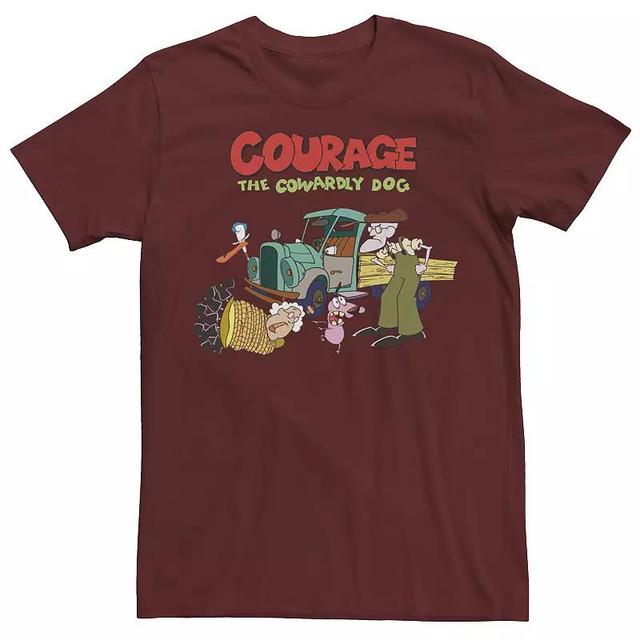 Mens Courage The Cowardly Dog Scene Logo Tee Grey Product Image