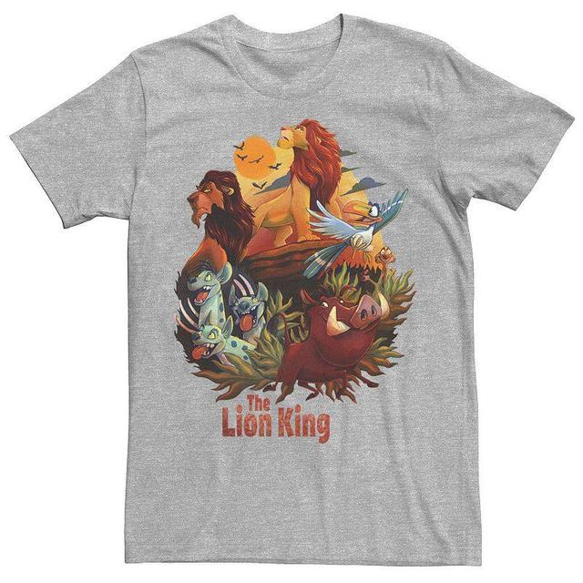 Disneys Lion King Mens Main Cast Poster Tee Athletic Grey Product Image