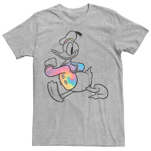 Disneys Donald Duck Strut Tie-Dye Shirt Portrait Mens Tee Athletic Grey Product Image