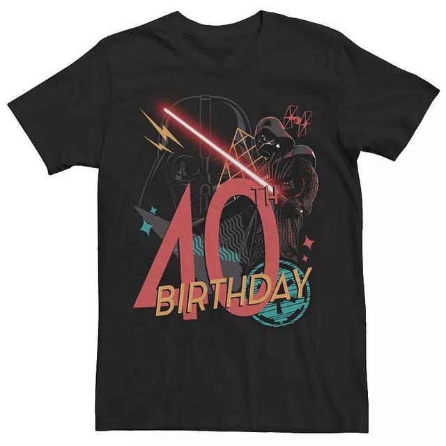 Mens Star Wars Darth Vader 40th Birthday Abstract Background Tee Product Image