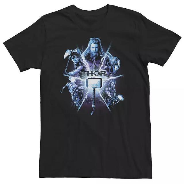 Big & Tall Marvel Avengers: Endgame Thor Mashup Tee, Mens Black Product Image