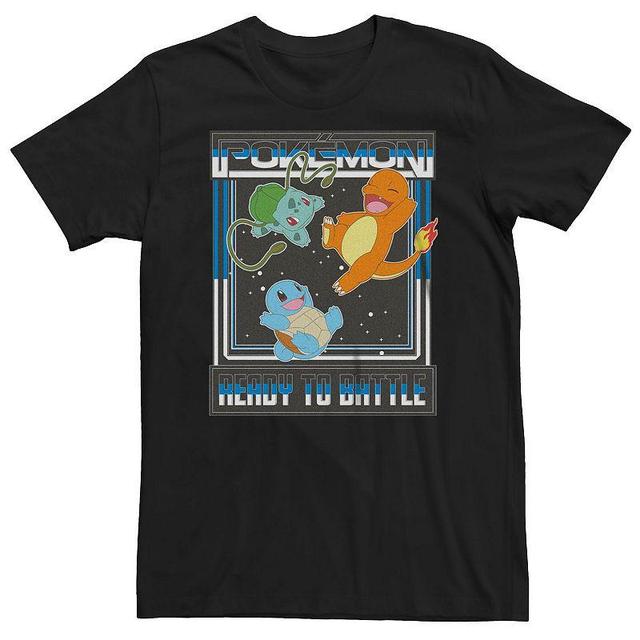 Big & Tall Pokmon Bulbasaur Charmander Squirtle Ready To Battle Tee, Mens Product Image