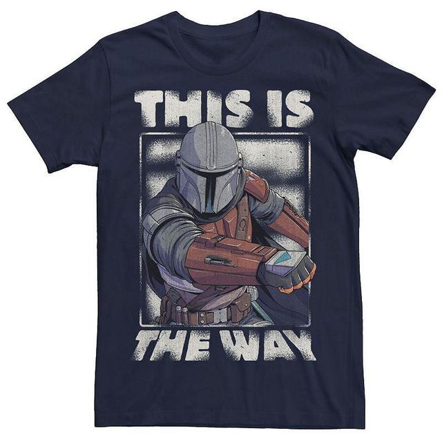 Mens Star Wars The Mandalorian This Is The Way Portrait Tee Blue Product Image